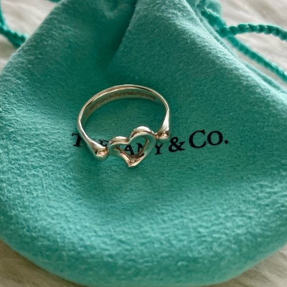 Tiffany and Co. Open Heart Ring Size 4 - Picture 11 of 14